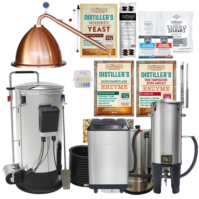 BOURBON DISTILLERY KIT Grainfather G30v3 + Copper Alembic Dome Top and Pot Condenser