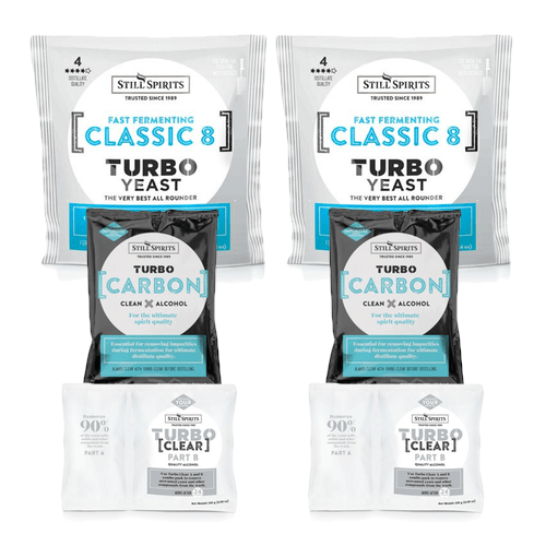 Still Spirits Classic 8 Double Pack with 2x Classic 8 Yeast, 2x Turbo Carbon & 2x Turbo Clear