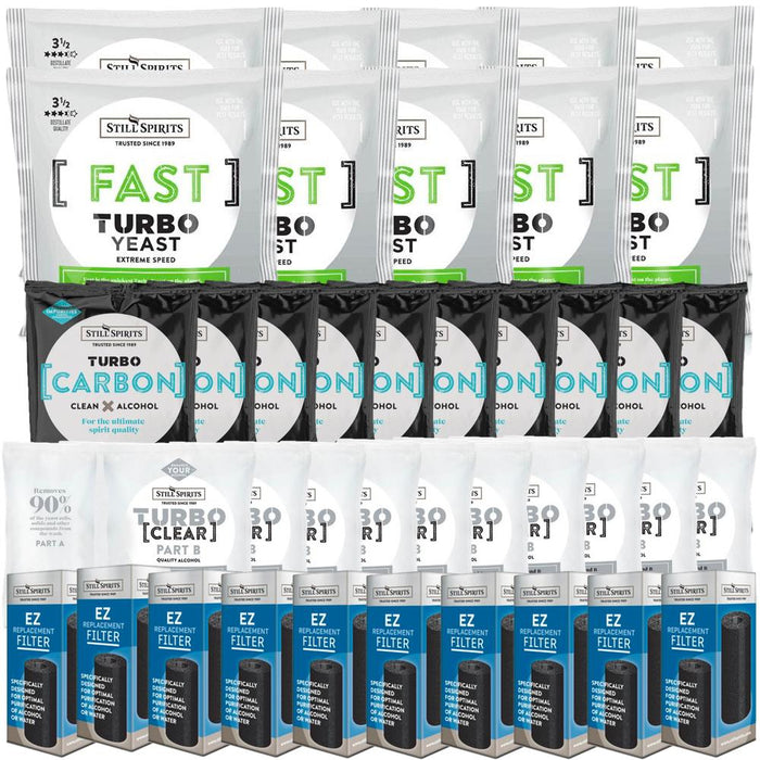Still Spirits Fast Yeast, Carbon, Clear & EZ Filter 10 Pack