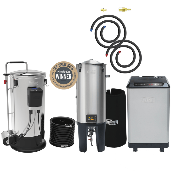 Grainfather Advanced Brewery: Grainfather G30v3, NEW Conical Fermenter PRO GF30 with Wireless Controller & Glycol Chiller GC4