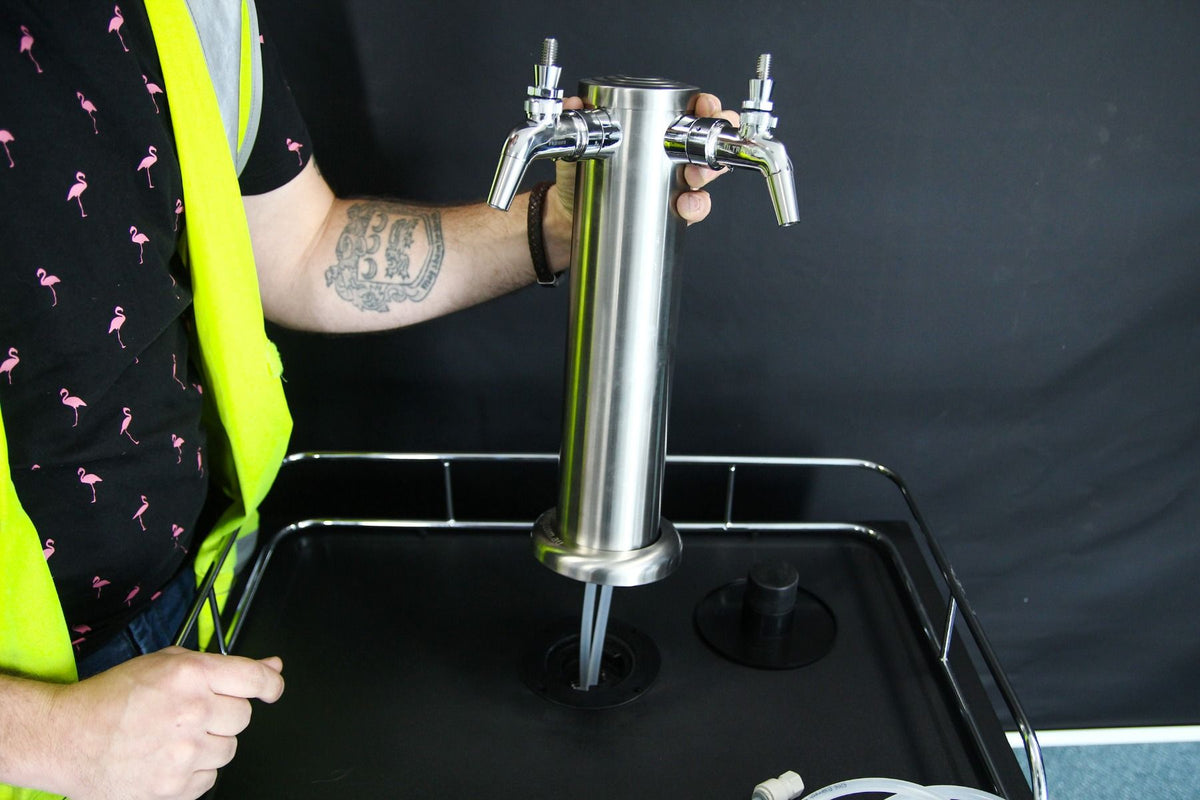 Kegmaster Kegerator TRIPLE Tap Stainless Steel FAST TAP Edition