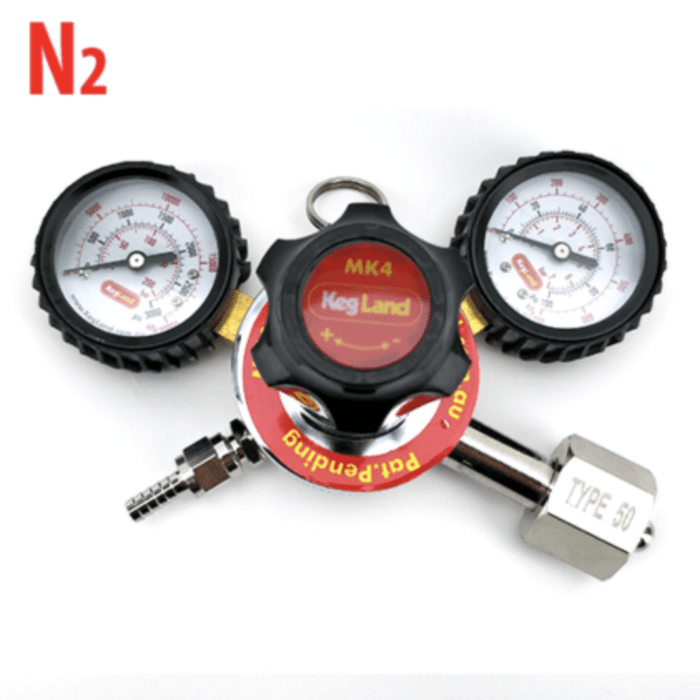 Nitrogen (N2) Gas Regulator MK4 Dual Gauge Multi Gas - Type 50