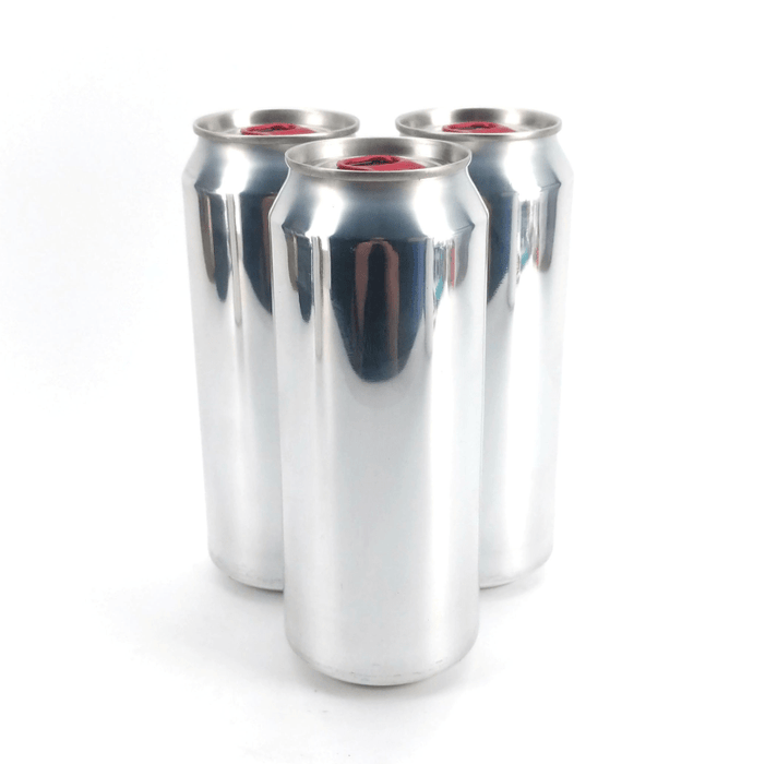Full Aperture Aluminium Disposable Beer Cans (Empty) Silver with B64 Lids - 207 Units x 500mL