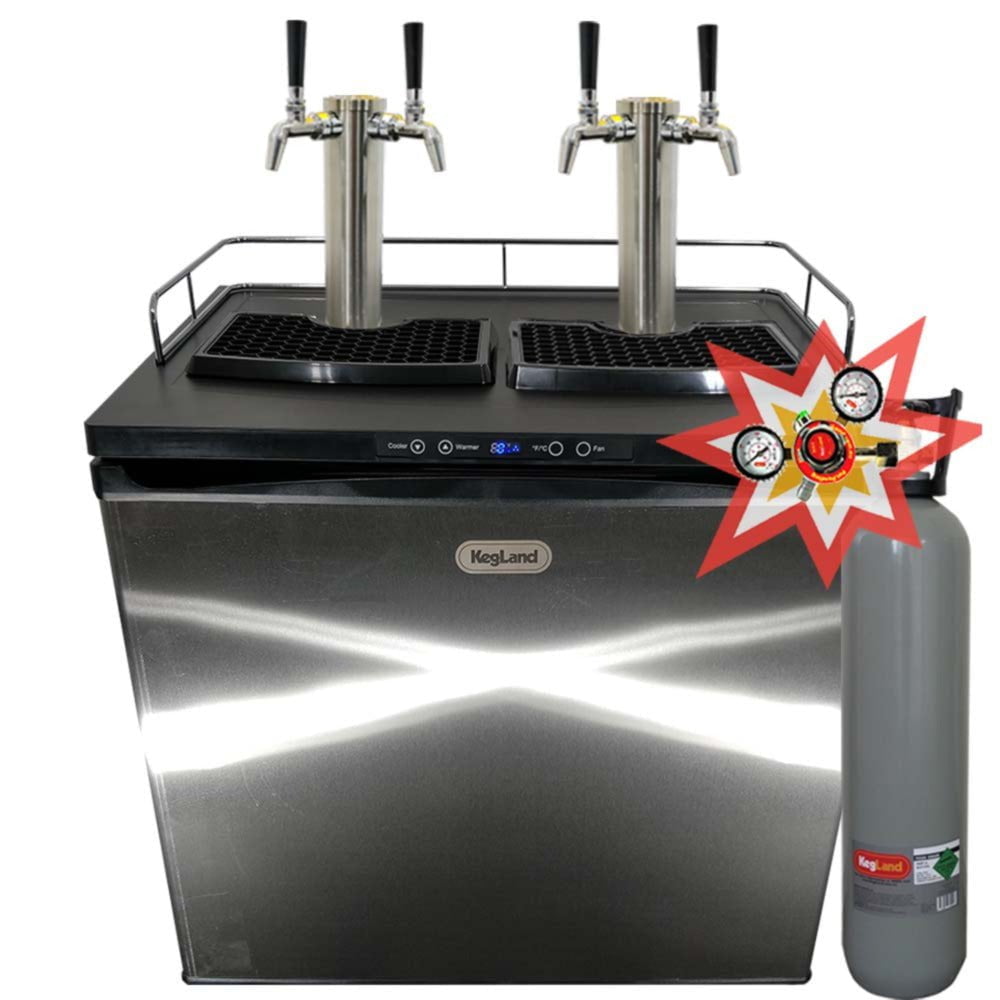 Series X Plus Kegerator for 2x Commercial 50L Kegs 2x Double Taps wi