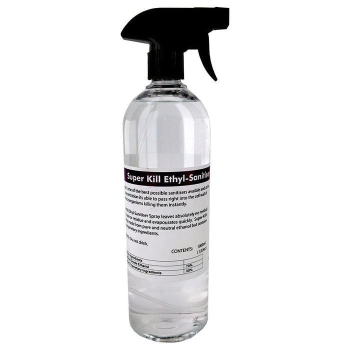 Super Kill Ethyl Sanitiser Spray 1000mL (Ethanol, Alcohol)