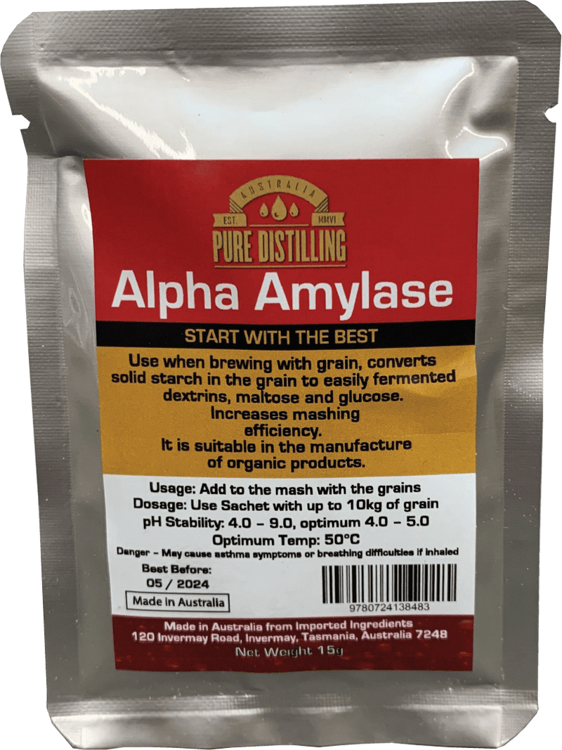 Alpha Amylase Enzyme 15g - Distillery King Australia