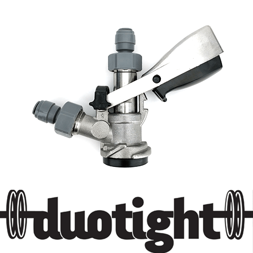 D - Type Commercial Keg Coupler - Full Stainless Steel with Duotight 5/8" to 8mm Push In - Distillery King Australia
