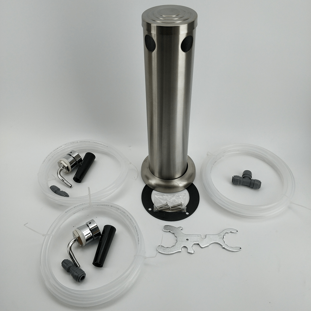 Double Tap Brushed Stainless Font Kit - Distillery King Australia