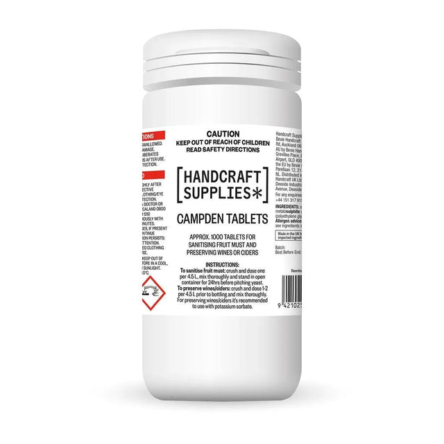 Handcraft Supplies Campden Tablets 440g approx 1000 Tablets - Distillery King Australia