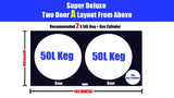 Kegmaster Commercial Kegerator SUPER DELUXE Two Door Commercial Kegerator - Distillery King Australia