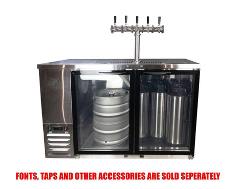 Kegmaster Commercial Kegerator SUPER DELUXE Two Door Commercial Kegerator - Distillery King Australia