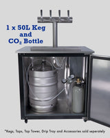 Kegmaster Outdoor Kegerator Solstice Under Bench Kegerator Fridge with Quadruple Tap 4 Taps - Distillery King Australia