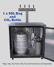 Kegmaster Outdoor Kegerator Solstice Under Bench Kegerator Fridge with Quadruple Tap 4 Taps - Distillery King Australia