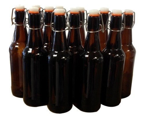 Mangrove Jacks Amber Flip Top Bottles - 12x 500mL - Distillery King Australia