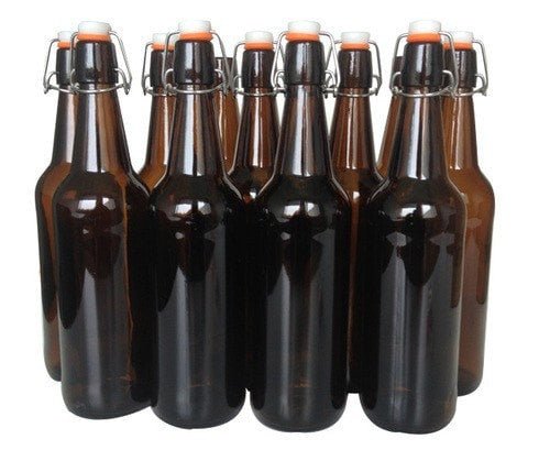 Mangrove Jacks Amber Flip Top Bottles - 12x 750mL - Distillery King Australia