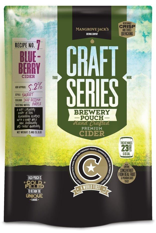 Mangrove Jacks Craft Series Blueberry Cider Pouch (makes 23L) - Distillery King Australia
