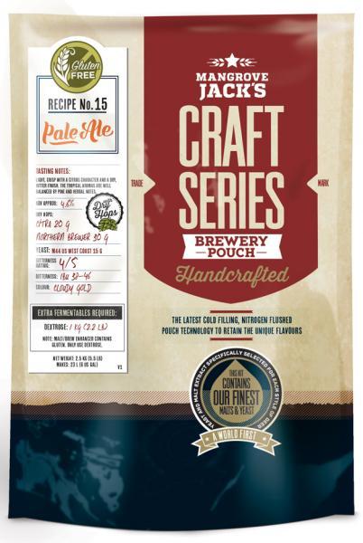 Mangrove Jacks Craft Series Gluten Free Pale Ale Pouch (makes 23L) - Distillery King Australia