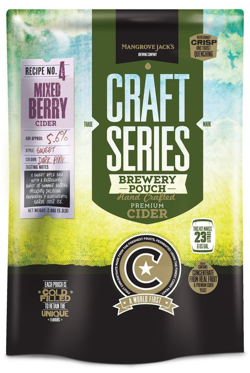 Mangrove Jacks Craft Series Mixed Berry Cider Pouch (makes 23L) - Distillery King Australia