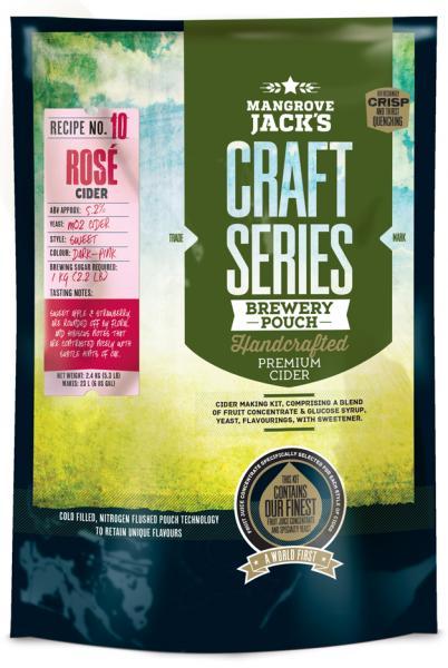Mangrove Jacks Craft Series Rosé Cider Pouch (makes 23L) - Distillery King Australia