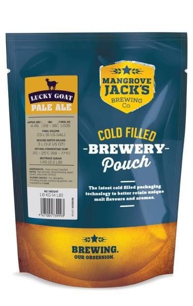 Mangrove Jacks Traditional Series Pale Ale Pouch 1.8kg (Lucky Goat) - Distillery King Australia