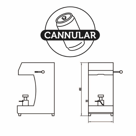MANUAL Cannular Compact Canning Machine - Bench Top Can Seamer - Distillery King Australia