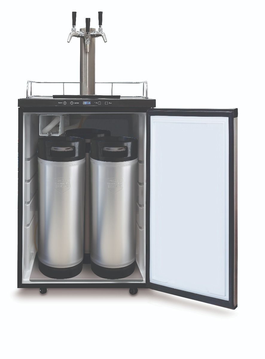 Mangrove Jacks Kegerator Triple Tap 3x Taps with 3 New Kegs & CO2
