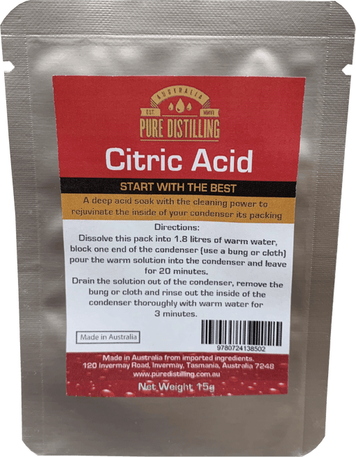 Pure Distilling Citric Acid 15g - Distillery King Australia