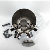 Quadruple Tap Brushed Stainless Steel Font Kit - Distillery King Australia