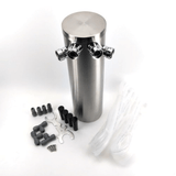 Quadruple Tap Brushed Stainless Steel Font Kit - Distillery King Australia
