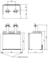 Series X Plus Kegerator for 2x Commercial 50L Kegs - 1x Double Tap (Left or Right) - Fits 2x 50L commercial kegs - Distillery King Australia