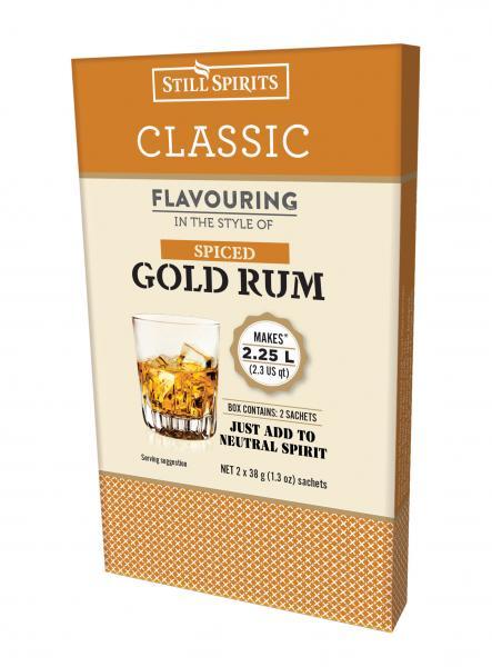 Top Shelf Select Rum Spiced Gold Rum Essence (2 x 1.125L Sachets) - Distillery King Australia