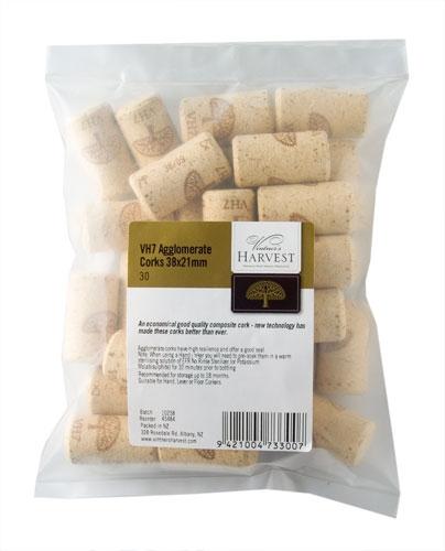 Vintners Harvest VH7 Agglomerate Corks 38x21mm - Distillery King Australia