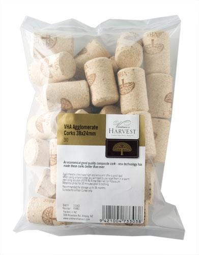 Vintners Harvest VHA Agglomerate Corks 38x24mm - Distillery King Australia