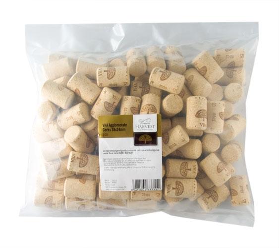 Vintners Harvest VHA Agglomerate Corks 38x24mm - Distillery King Australia